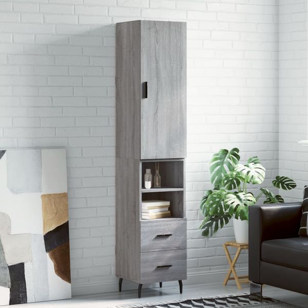 vidaXL Vysoká skrinka dub sonoma 34,5x34x180 cm spracované drevo