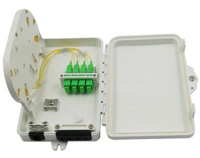 Optický nástenný box FTTH 4S, 4x adaptér (SC-simplex/LC-duplex), IP65 Optický nástenný box FTTH 4S, 4x adaptér (SC-simplex/LC-duplex), IP65