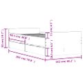 vidaXL Rám postele so zásuvkami hnedý dub 100x200 cm