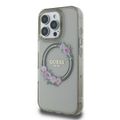 Puzdro Guess pre iPhone 16 Pro 6,3" GUHMP16LHFWFCK IML Flowers Wreath čierne MagSafe