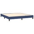 vidaXL Posteľný rám boxspring s matracom modrý 180x200 cm látka