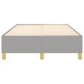 vidaXL Posteľný rám s boxspringom bledosivý 120x200 cm látka
