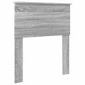 vidaXL Rám postele Sivý Sonoma a striebro 75 x 190 cm Kompozitné drevo