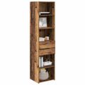 vidaXL Highboard Staré drevo 45 x 42,5 x 185 cm Kompozitné drevo