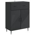 vidaXL Servírovacia skriňa Čierna 66 x 34,5 x 89,5 cm Kompozitné drevo