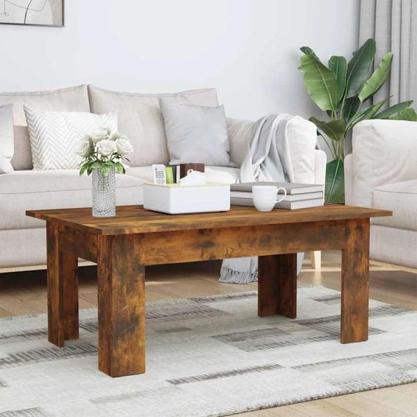 vidaXL Konferenčný stolík dymový dub 100x60x42 cm spracované drevo