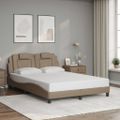 vidaXL Rám postele Viana bez matraca kapučínový 120x200 cm umelá koža