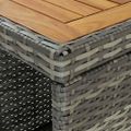 vidaXL Barový stolík s úložným regálom sivý 120x60x110 cm polyratan