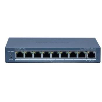 Hikvision Smart managed switch 8x 100TX PoE + 1x Gb uplink, 110W, Super PoE