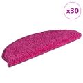 vidaXL Schodové rohože 30 ks 65x21x4 cm ružové polkruhové veľké