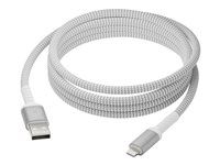 Kábel Lightning - USB s pínmi (male) do Lightning s pínmi (male) - 2.5 m - pletený, 100 % recyklovaný plast