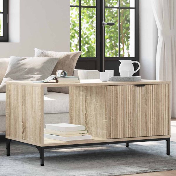 vidaXL Konferenčný stolík Sonoma dub 90 x 49 x 46 cm Kompozitné drevo