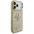 Guess Fixed Glitter Big 4G Metal Frame puzdro pre iPhone 17 Pro Max zlatá