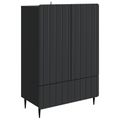 vidaXL Servírovacia skriňa Čierna 66 x 34,5 x 97 cm Kompozitné drevo