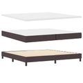 vidaXL Posteľ s pružinovým rámom Tmavohnedá 200 x 200 cm látka
