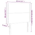 vidaXL Čelo postele s LED čierne 80x5x118/128 cm umelá koža