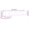 vidaXL Nástenné skrinky 2 ks sivé sonoma 80x35x36,5cm kompozitné drevo