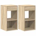 vidaXL Nočné skrinky so zásuvkou 2 ks dub sonoma 35x34x66,5 cm