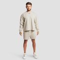 Mikina Aura Jumper Grey - GymBeam, veľkosť M, 95 % cotton, 5 % elastane