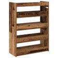 vidaXL Regál na topánky staré drevo 60x25x81 cm spracované drevo