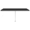 vidaXL Ručne zaťahovacia markíza s LED 500x300 cm antracitová
