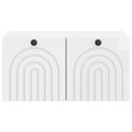 vidaXL Nástenná TV skrinka Biela s vysokým leskom 59,5 x 41 x 30 cm