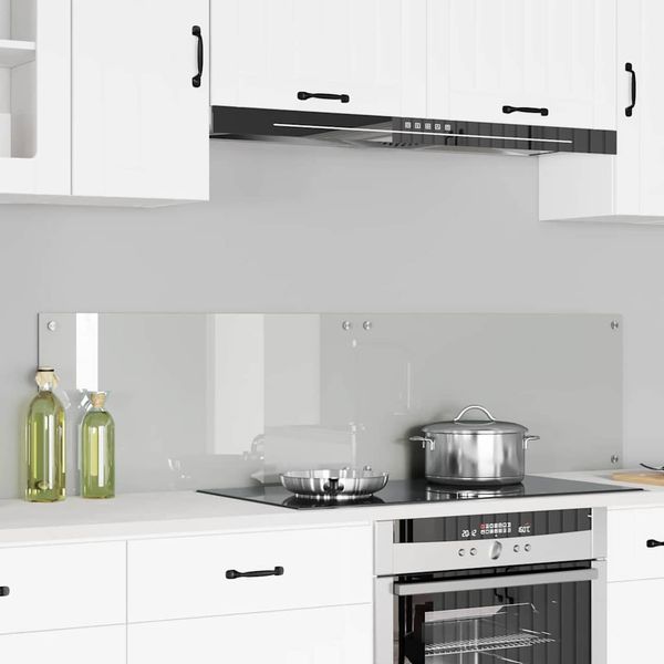 vidaXL Kuchynský obklad 2 pcs Priehľadná 80 x 40 cm tvrdené sklo