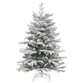 vidaXL Umelý Sklápací Vianočný Stromček Biela 150 cm PE a PVC