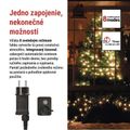 LED vianočná cherry reťaz – guličky, 30 m,vonk. aj vnútor.,teplá biela, programy, časovač