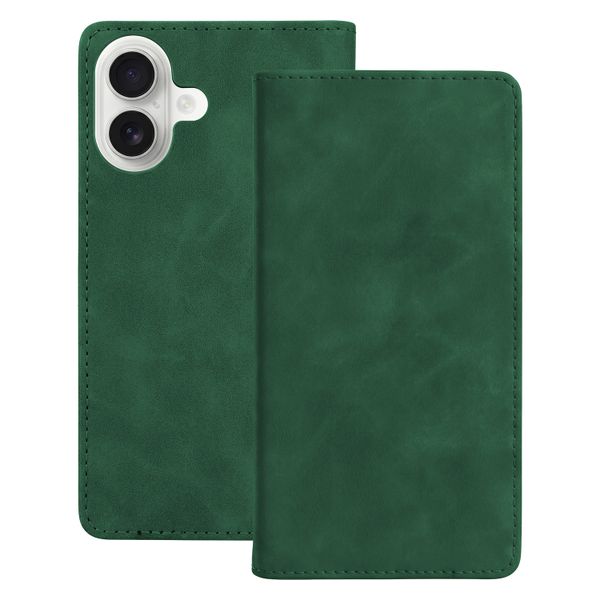 Puzdro Smart Suede pre iPhone 16 6,1" zelená