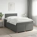 vidaXL Posteľ boxspring s matracom Tmavosivá 120 x 190 cm Látka