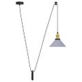 VidaXL Závesná lampa výškovo nastaviteľná E27 lesk šedá Ø 22 cm kov