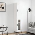vidaXL Vysoká skrinka biela 34,5x34x180 cm spracované drevo