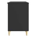 vidaXL Stôl s poličkou Čierna 142,5 x 50 x 75 cm Kompozitné drevo
