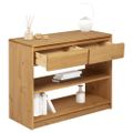 vidaXL Konzolový stolík SAUDA dub 89,5x36,5x73 cm borovicový masív