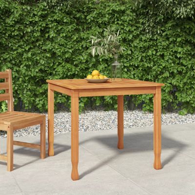 vidaXL Záhradný jedálenský stôl 85x85x75 cm tíkové masívne drevo