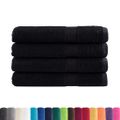 vidaXL Prémiové uteráky do sauny SOLUND 4 ks čierne 80x200cm 600 g/m2