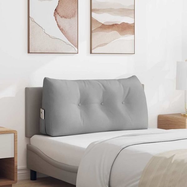 vidaXL Poduška na chrbát Oblá šedá 100 x 24 x 50 cm látka