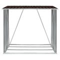 vidaXL Záhradná kôlňa na drevo z galvanizovanej ocele 163x83x154 cm hnedá