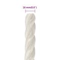 vidaXL Pracovné lano biele 16 mm 25 m polypropylén