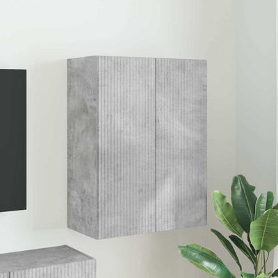 vidaXL TV nástenná skriňa Nástenný Betónová šedá 59,5 x 31 x 80 cm