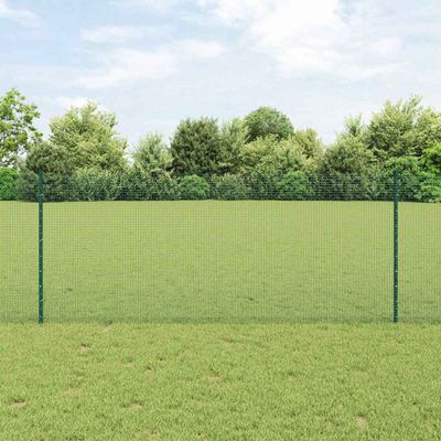 vidaXL Vonku zváraný drôtený plot s stenami 50 x 1 m Zelená Sieťovina