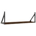 vidaXL Nástenné police 2 ks hnedý dub 80x25x25,5 cm kompozitné drevo