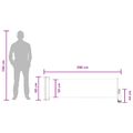 vidaXL Bočný markíz 60 x 300 cm Obdĺžnikový Biela