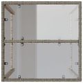 vidaXL Vonkajší barový stôl sivý 70x70x110 cm polyratan