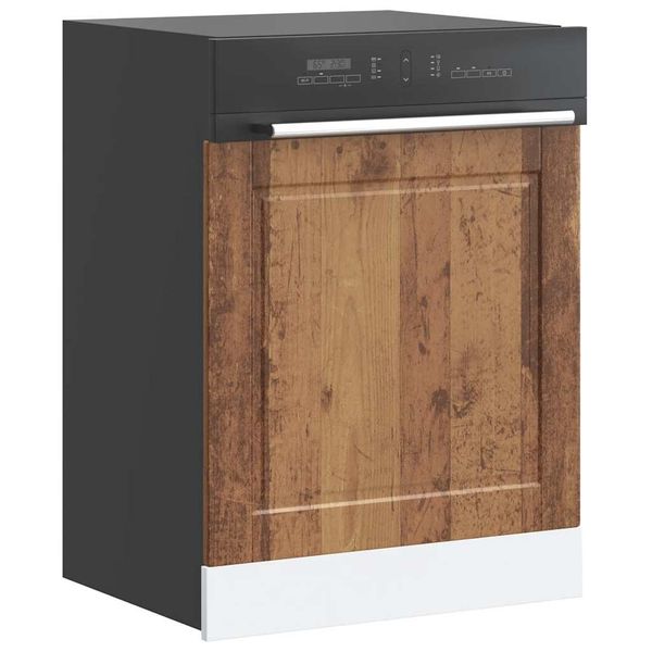 vidaXL Panel umývačky riadu Porto staré drevo 60x1,5x57 cm kompozitné drevo