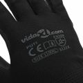 vidaXL Pracovné rukavice 12 ks Čierna 11 / XXL Polyester