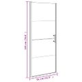 vidaXL Sprchové dvere 81x195 cm polopriehľadné tvrdené sklo čierne