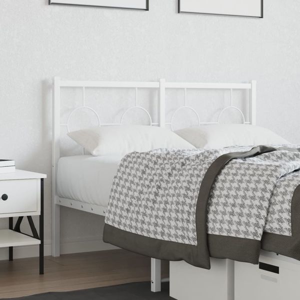 vidaXL Kovové náhradné čelo postele biele 120 cm