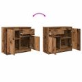 vidaXL Komoda so zásuvkou, staré drevo 71x35x65 cm, kompozitné drevo